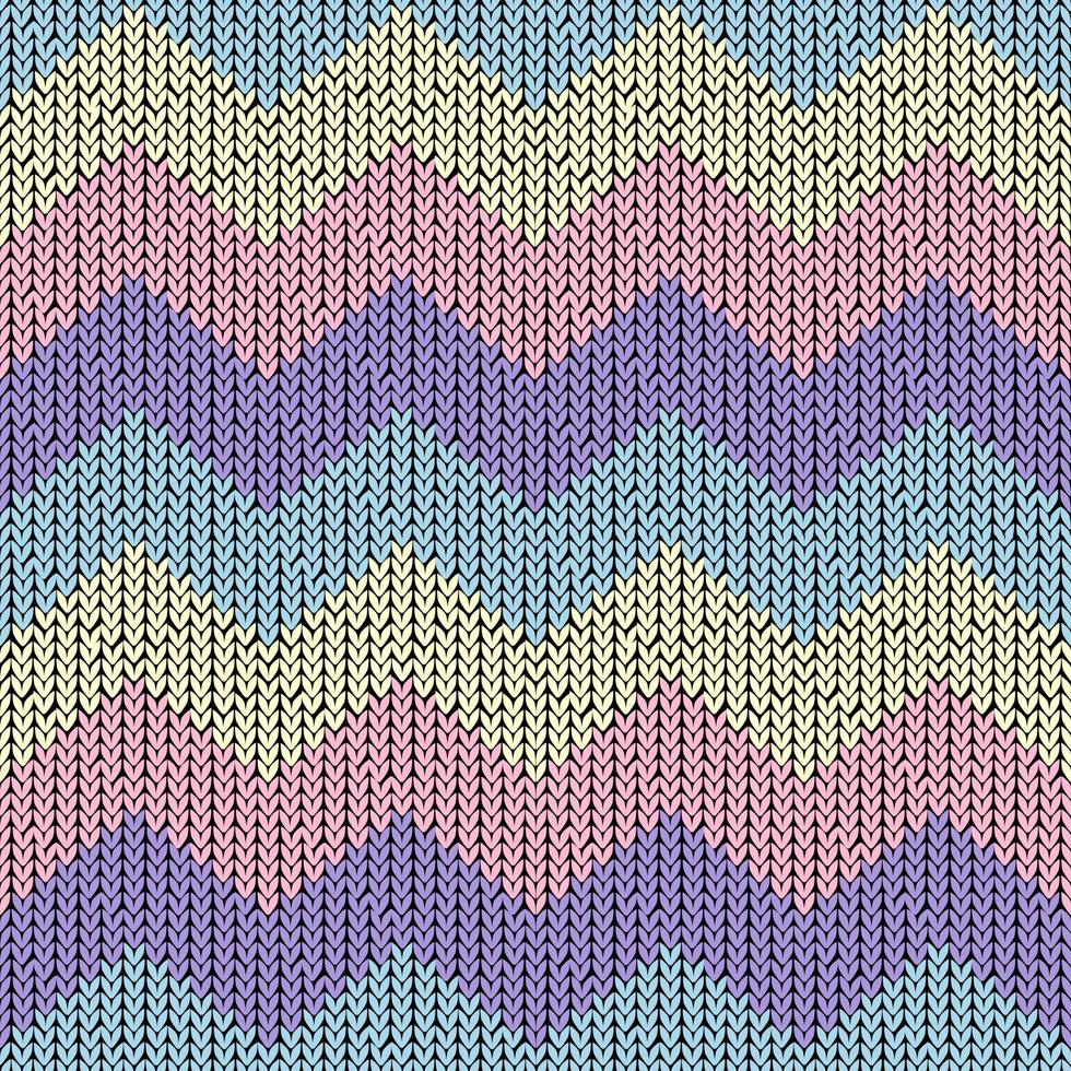 Seamless zigzag knitting pattern vector