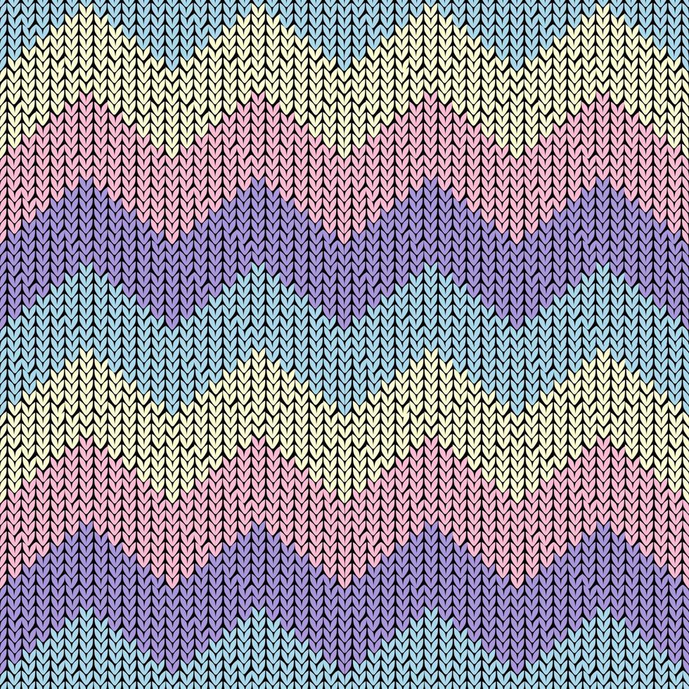 Seamless zigzag knitting pattern vector