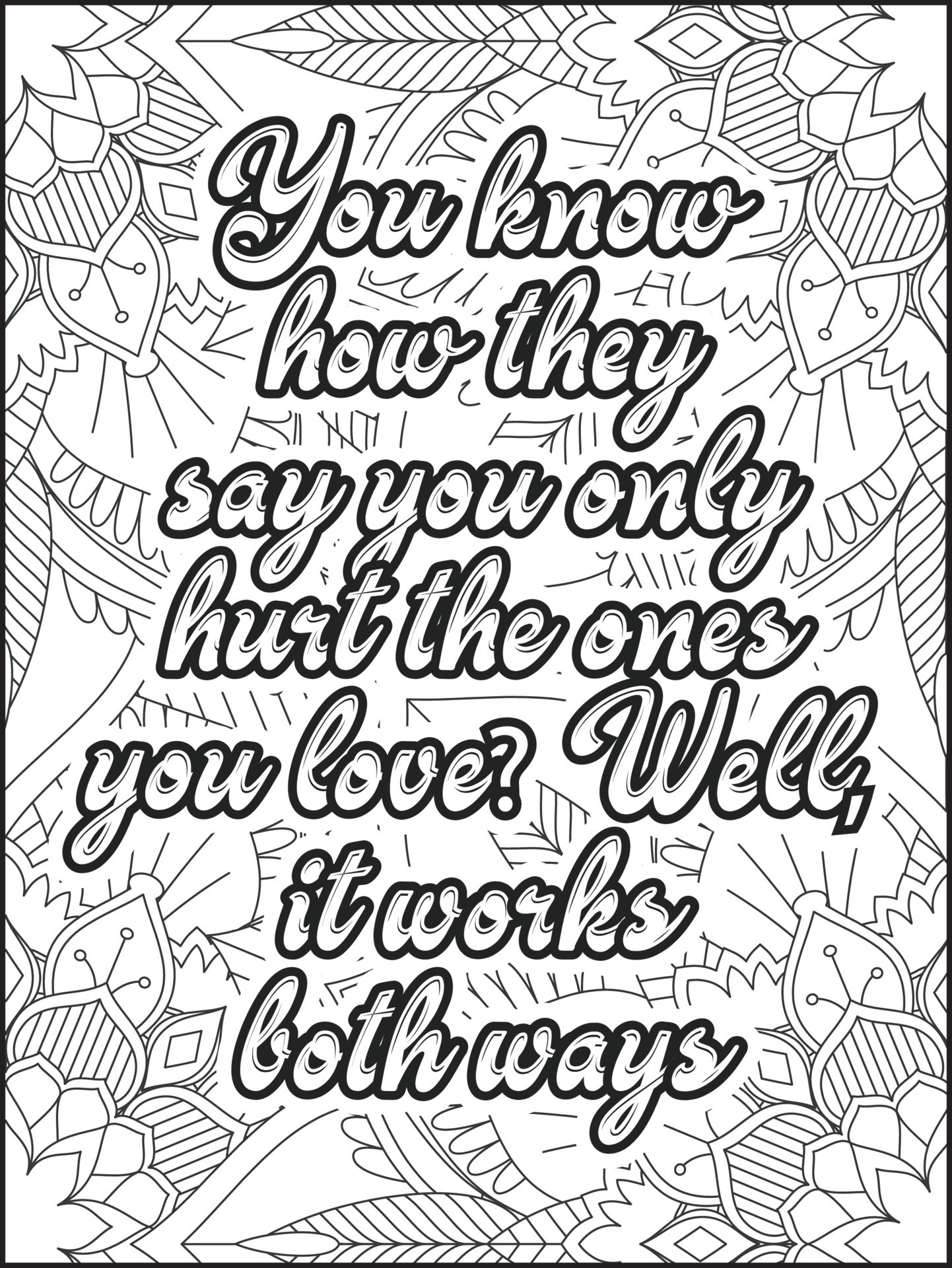 Love Quotes. inspirational words coloring book pages. Motivational ...