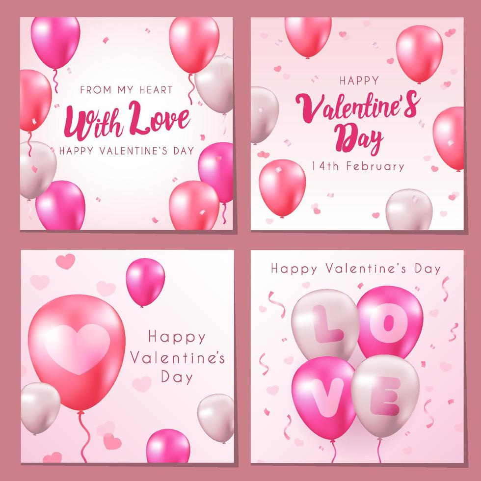 Valentine Social Post Design vector