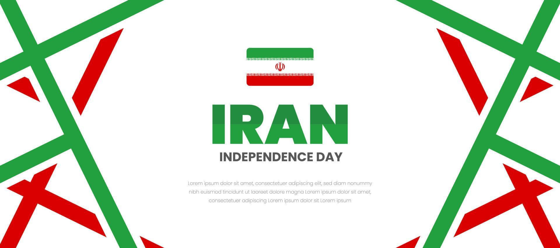 Happy Iran Independence Day Background. Islamic Republic Day 11 February Celebration Vector Design Illustration. Template for Poster, Banner, Advertising, Greeting Card, banner, Print Design Element.