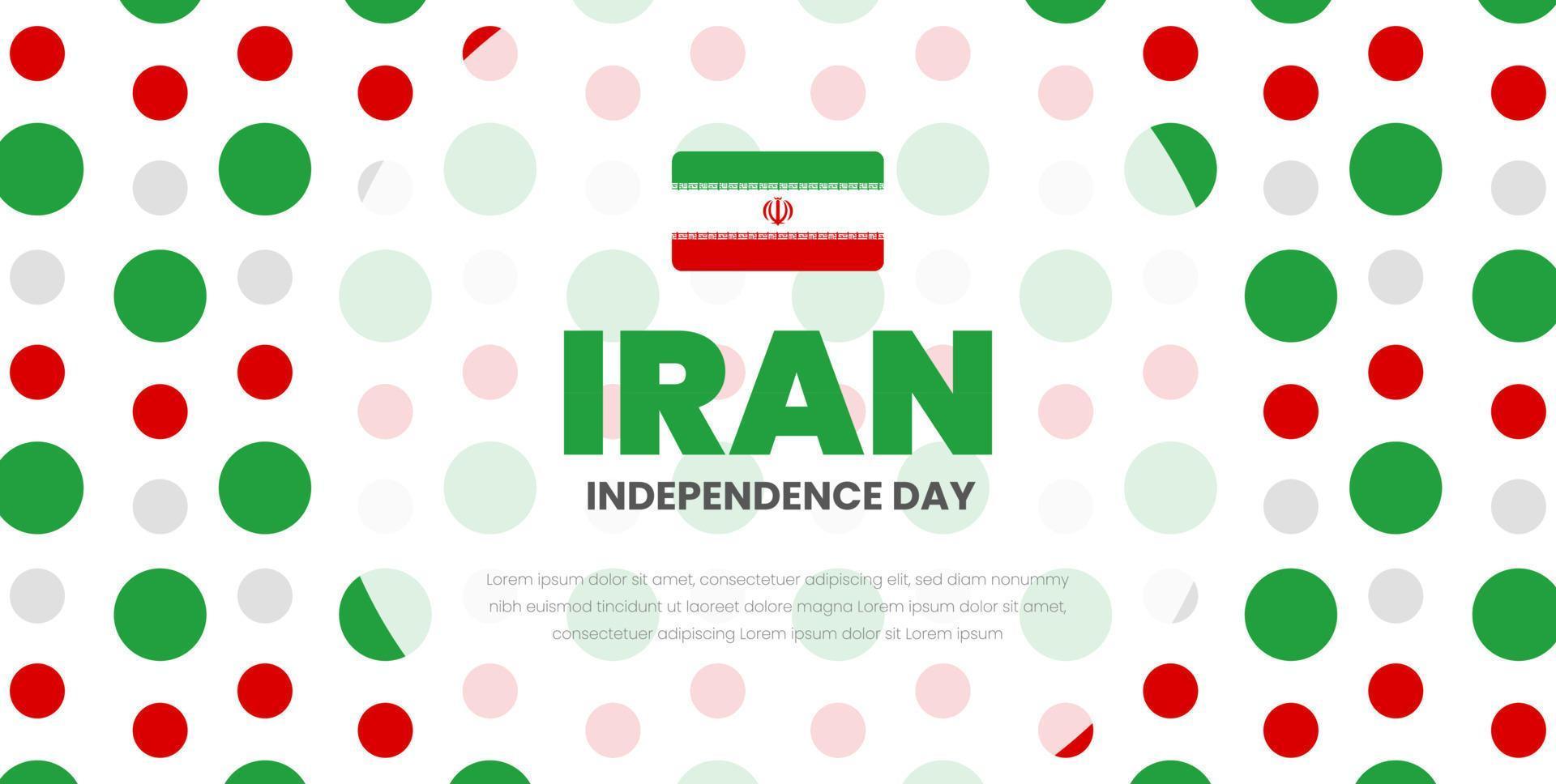 feliz fondo del día de la independencia de irán. república islámica día 11 febrero celebración vector diseño ilustración. plantilla para afiche, pancarta, publicidad, tarjeta de felicitación, pancarta, elemento de diseño de impresión.