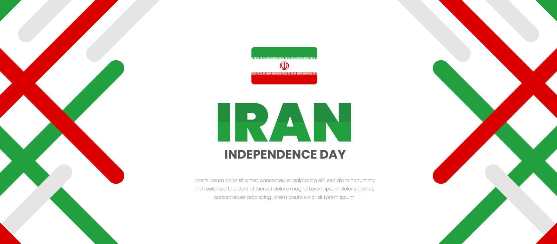 Happy Iran Independence Day Background. Islamic Republic Day 11 February Celebration Vector Design Illustration. Template for Poster, Banner, Advertising, Greeting Card, banner, Print Design Element.