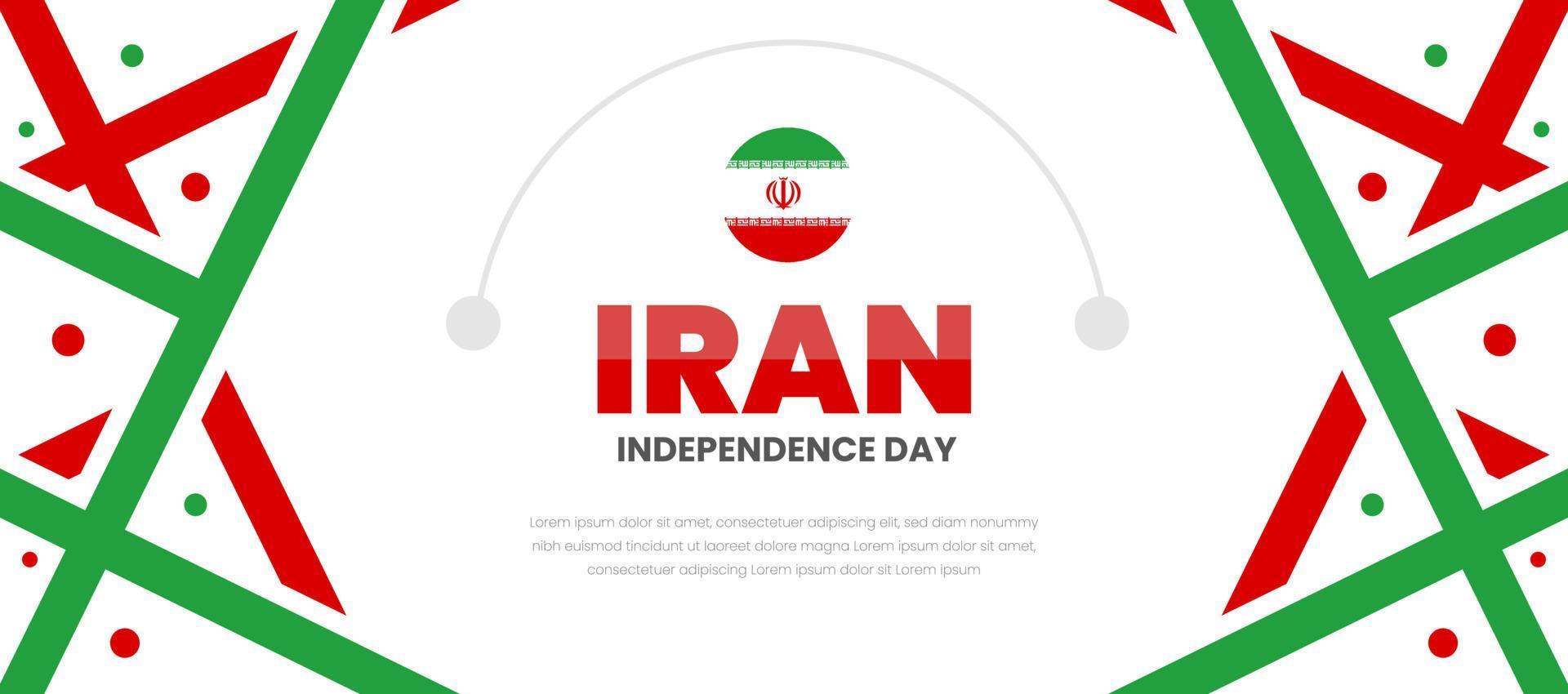 Happy Iran Independence Day Background. Islamic Republic Day 11 February Celebration Vector Design Illustration. Template for Poster, Banner, Advertising, Greeting Card, banner, Print Design Element.