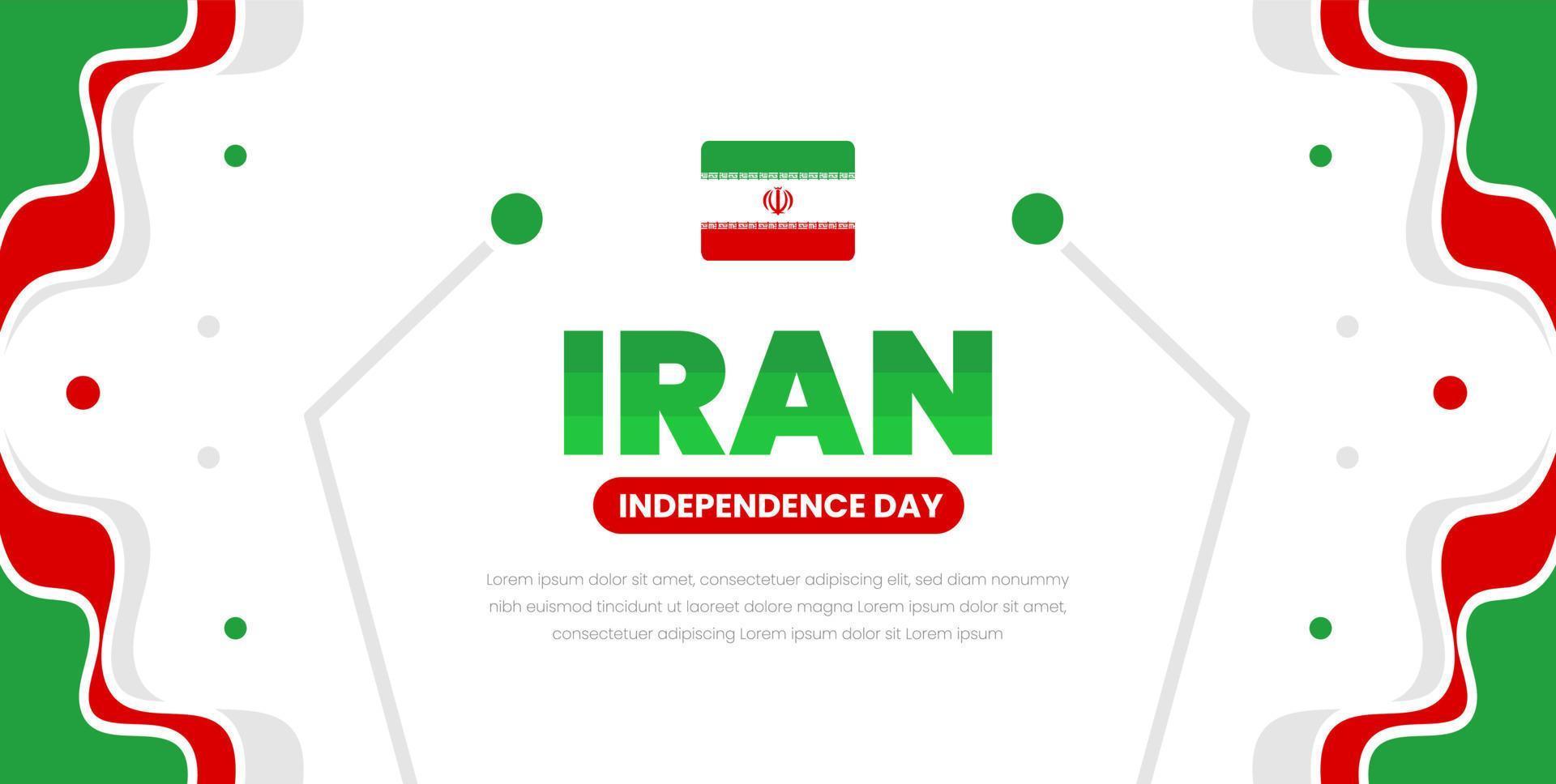 feliz fondo del día de la independencia de irán. república islámica día 11 febrero celebración vector diseño ilustración. plantilla para afiche, pancarta, publicidad, tarjeta de felicitación, pancarta, elemento de diseño de impresión.