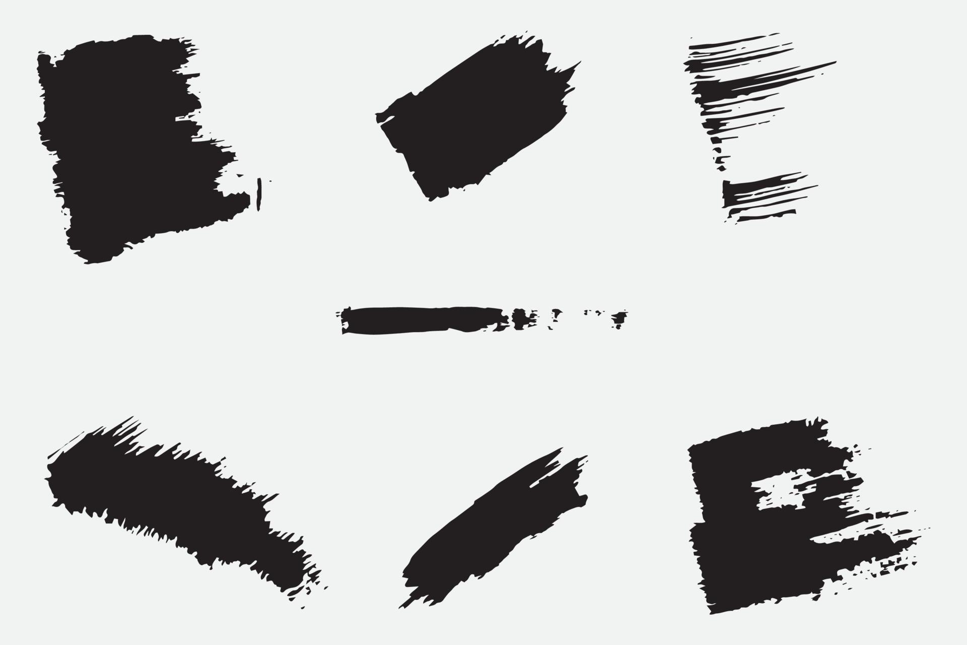 grungy brush stroke set, Colorful brush effect, dirty brush effect