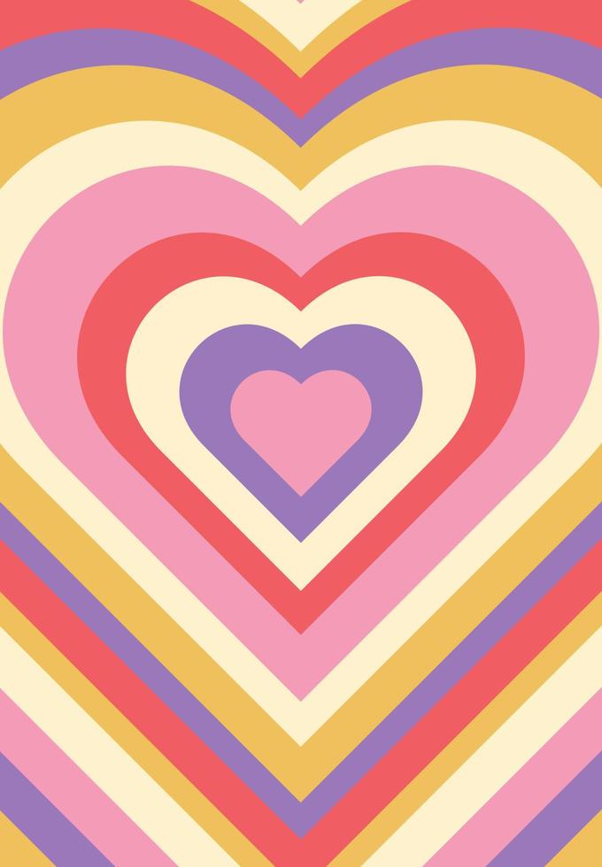 Hypnotic heart design vector