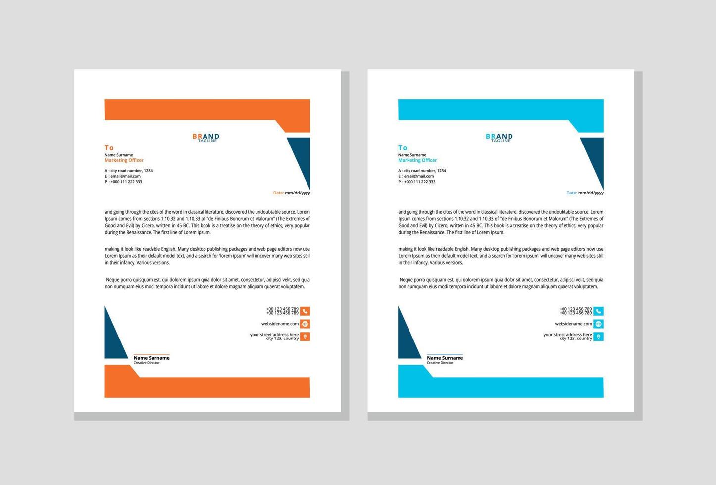 Corporate modern letterhead template design letterhead design for your