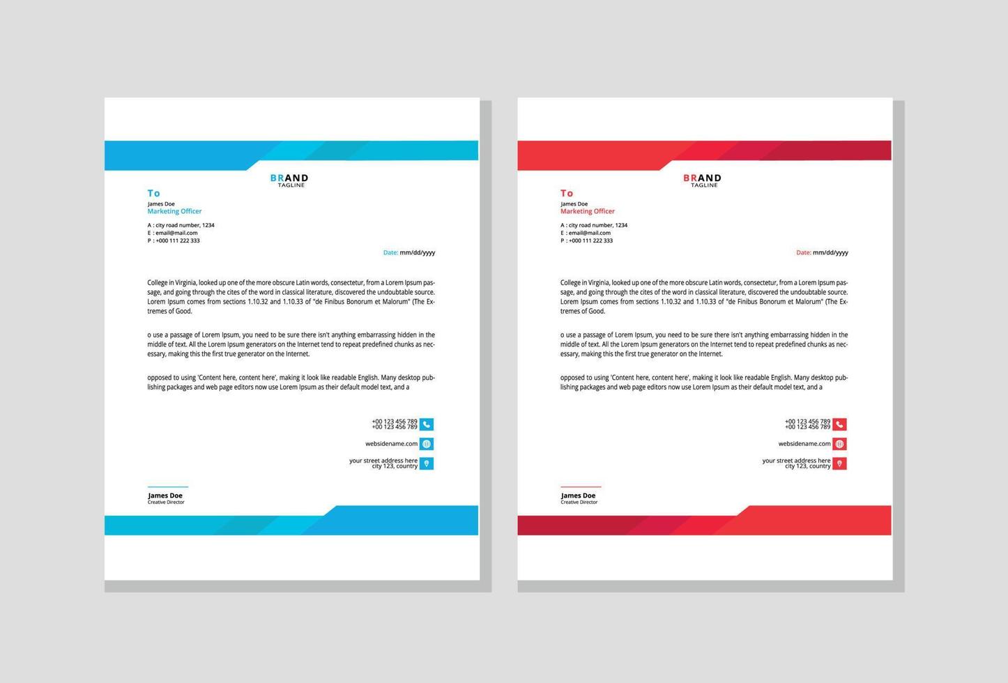 Corporate modern letterhead template design. Letterhead design for your business, corporate company, project, corporate industries. vector