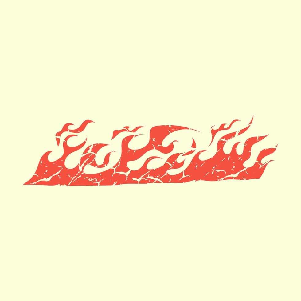 Hand drawn fire illustration on black background for element design. silhouette of flames for design element. vector