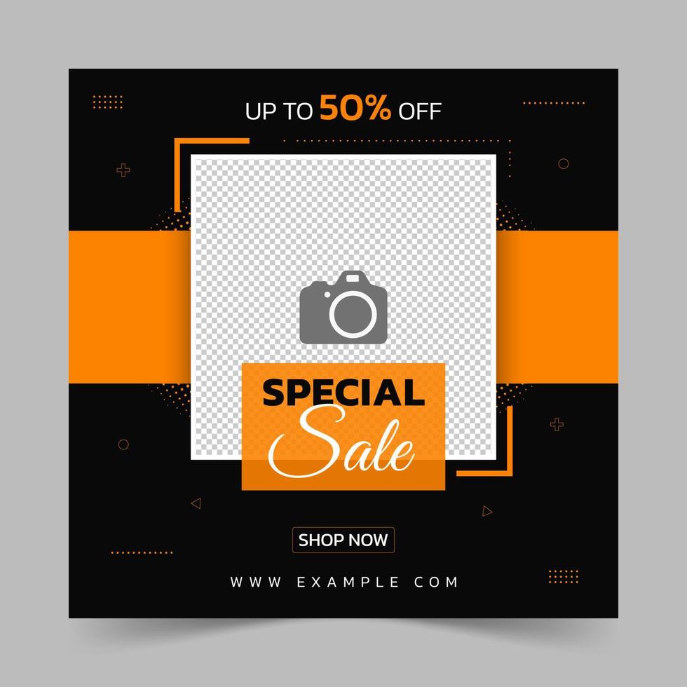 Creative vector for special sale social media post template banner