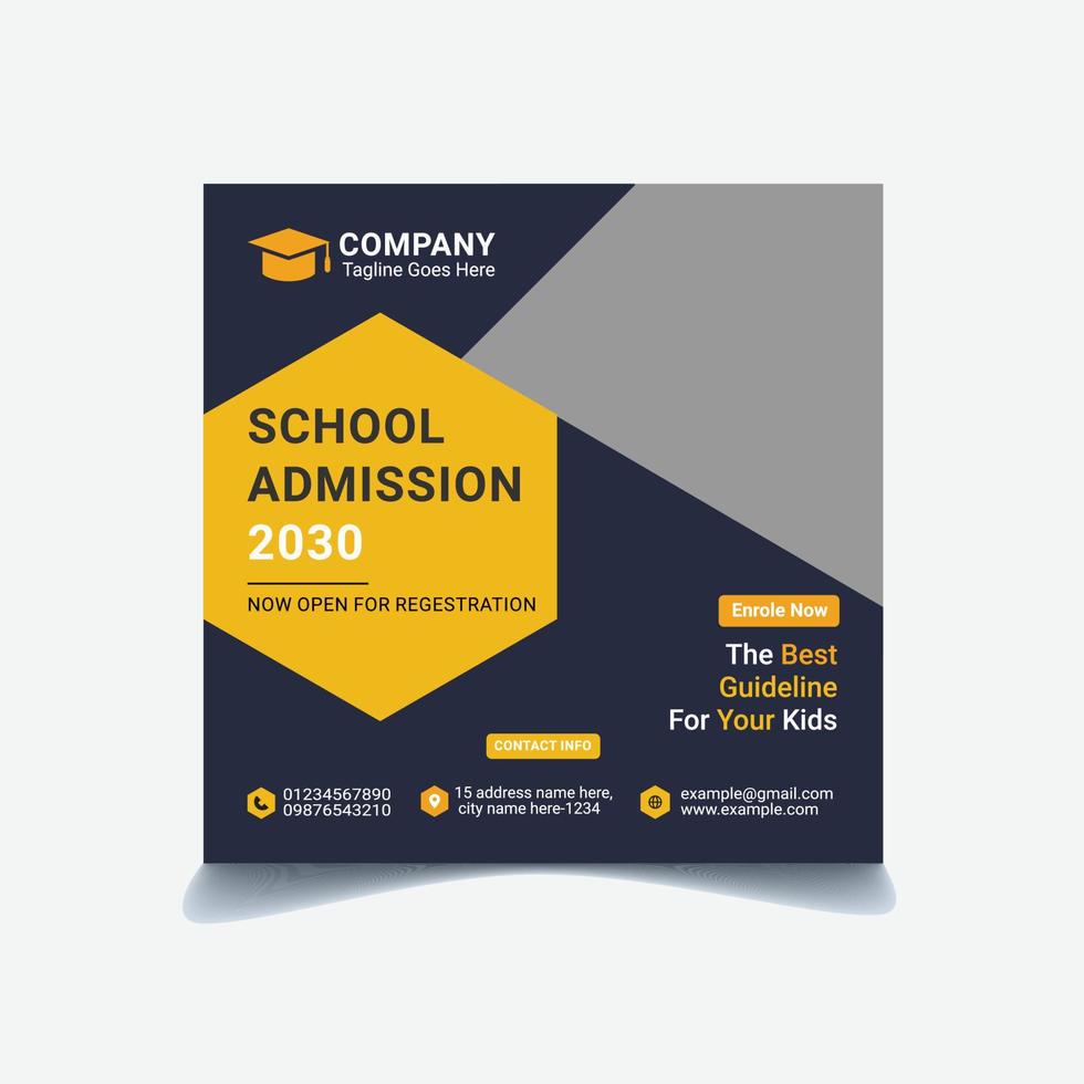 Education Social media post design template vector