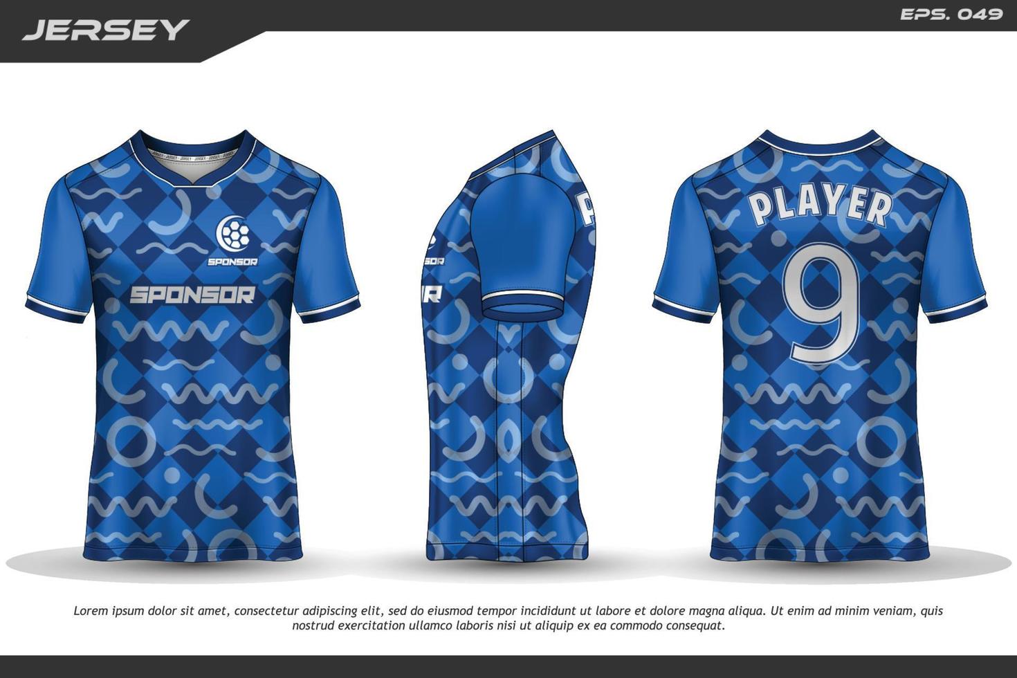 Jersey design sublimation t shirt Premium geometric pattern Incredible Vector collection for Soccer football racing cycling gaming motocross sports