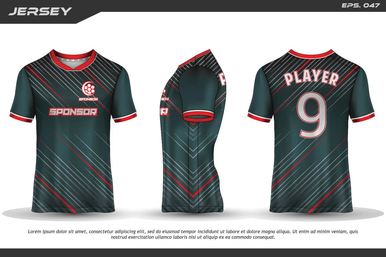 Jersey design sublimation t shirt Premium geometric pattern Incredible Vector collection for Soccer football racing cycling gaming motocross sports