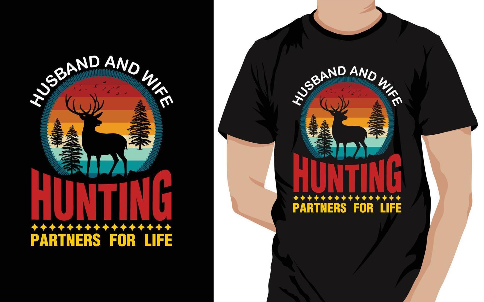 Hunting T-shirt design Template. vector