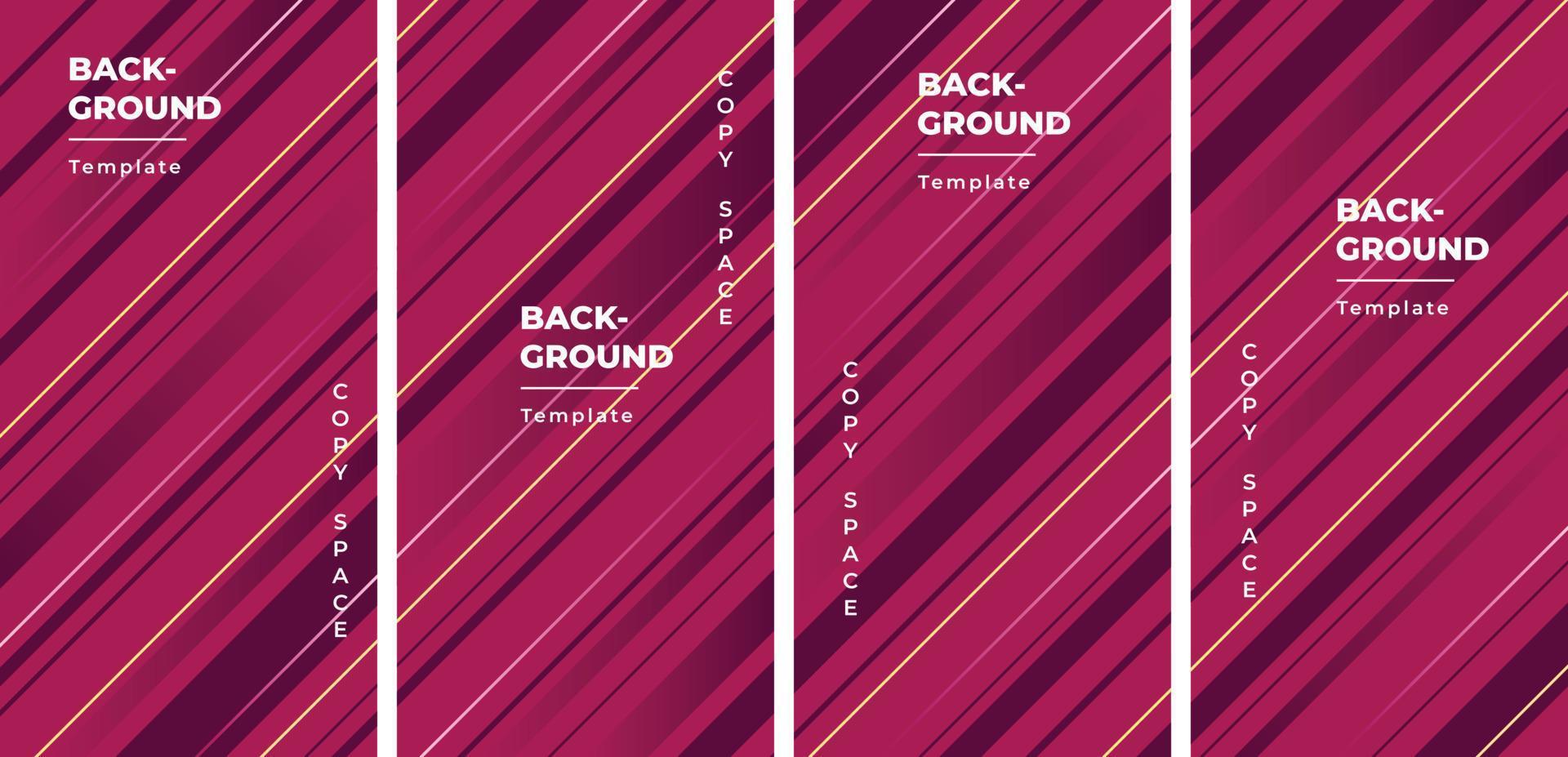 Red geometric lines background template set copy space for poster, banner, flyer, cover, booklet, or pamphlet vector