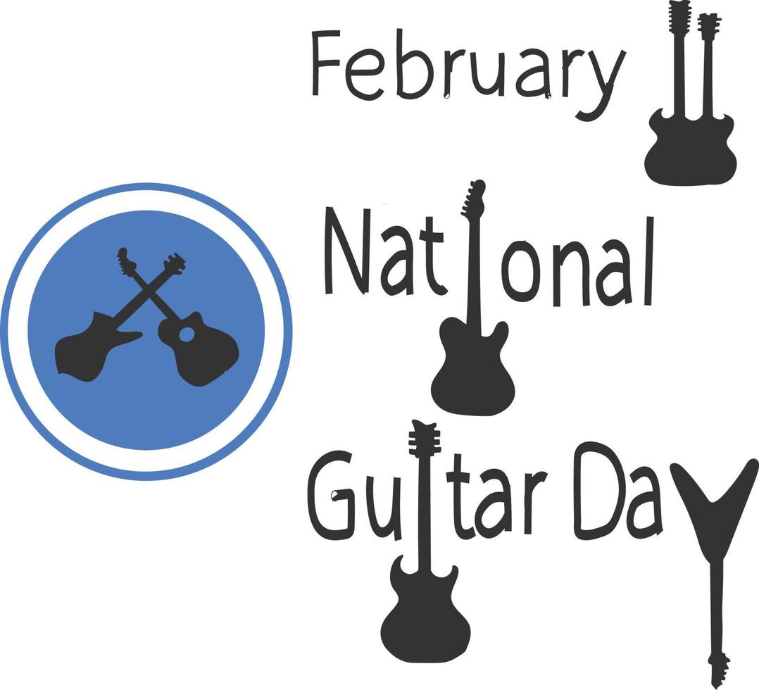 National Guitar Day Vector illustration.