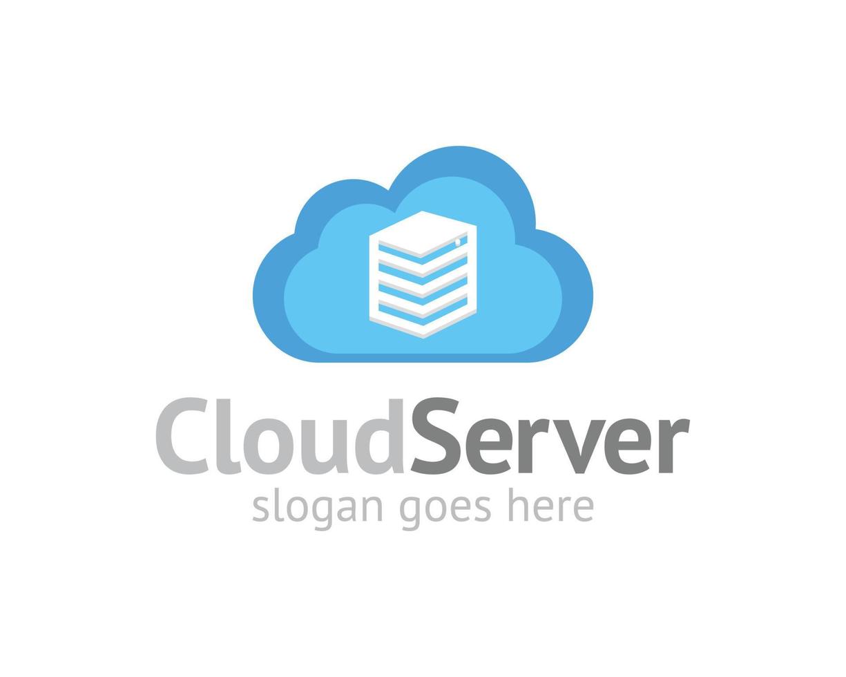 Cloud Server Hosting Logo vector