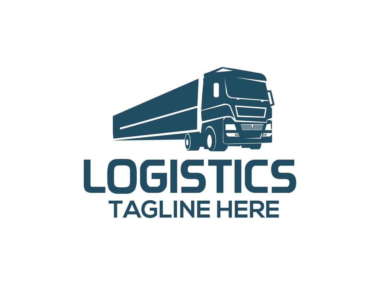 logistic truck logo design transport express cargo Vector template