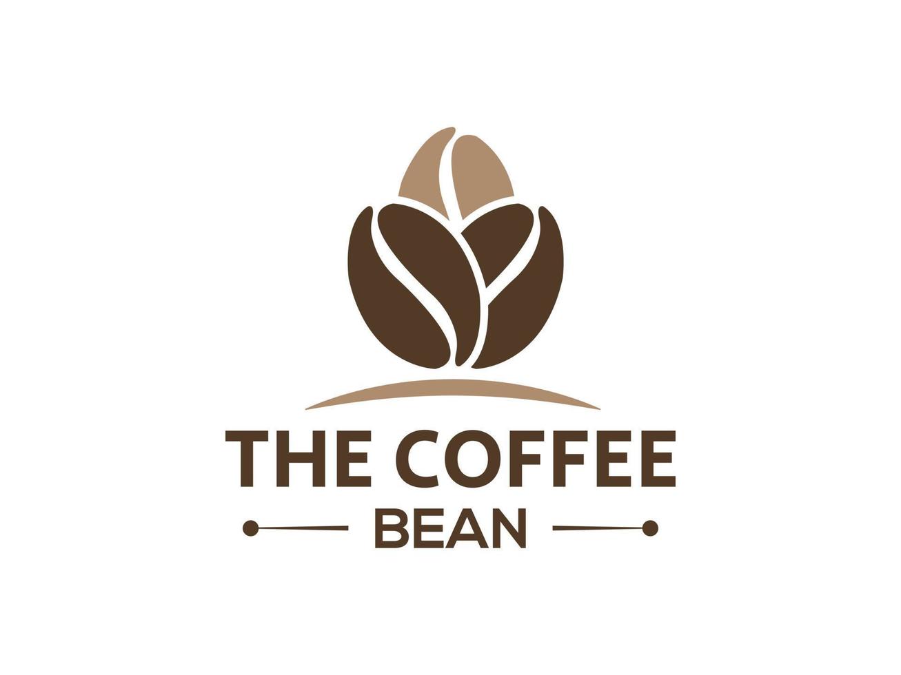 coffee bean or coffee shop logo design vector