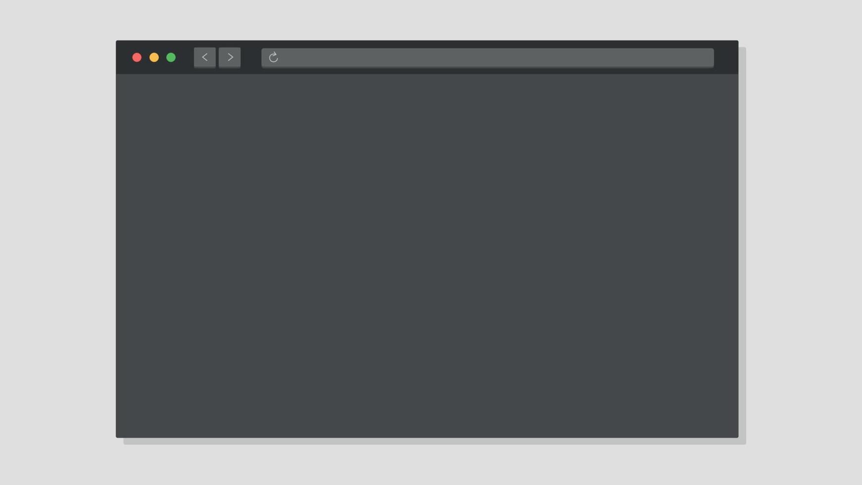ventana del navegador web en blanco. maqueta de navegador de modo oscuro de sitio web moderno para escritorio. ilustración vectorial vector