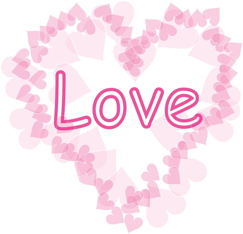 love Hand drawn hearts vector