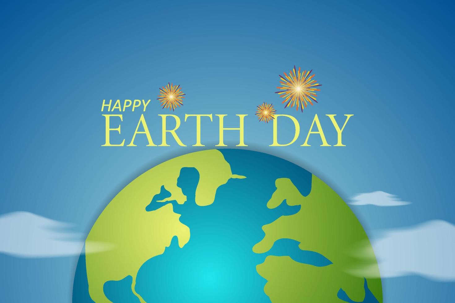 earth day poster illustration vector