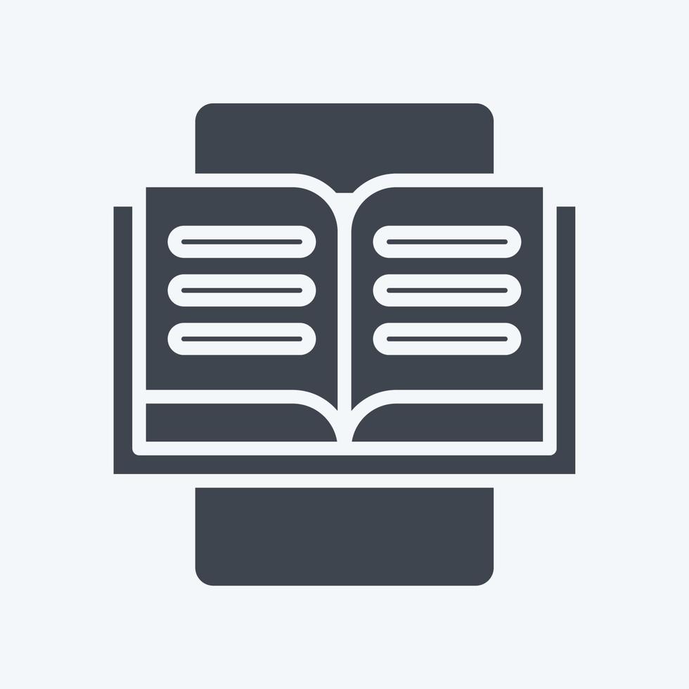 Icon E-Reading. related to Education symbol. glyph style. simple design editable. simple illustration vector
