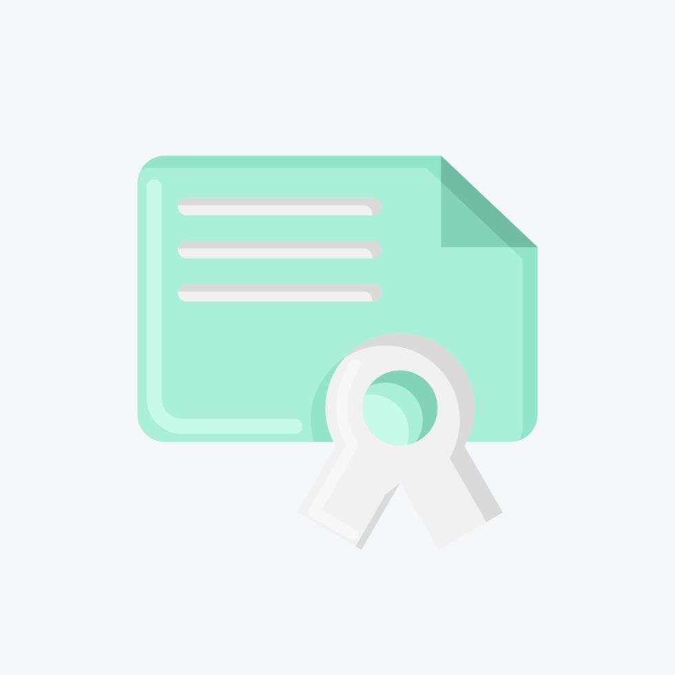 Icon Certificate. related to Education symbol. flat style. simple design editable. simple illustration vector
