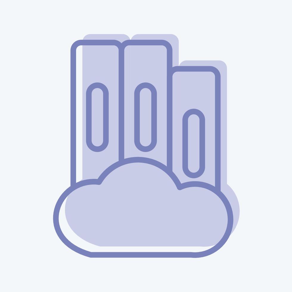 Icon Digital Library. related to Education symbol. two tone style. simple design editable. simple illustration vector