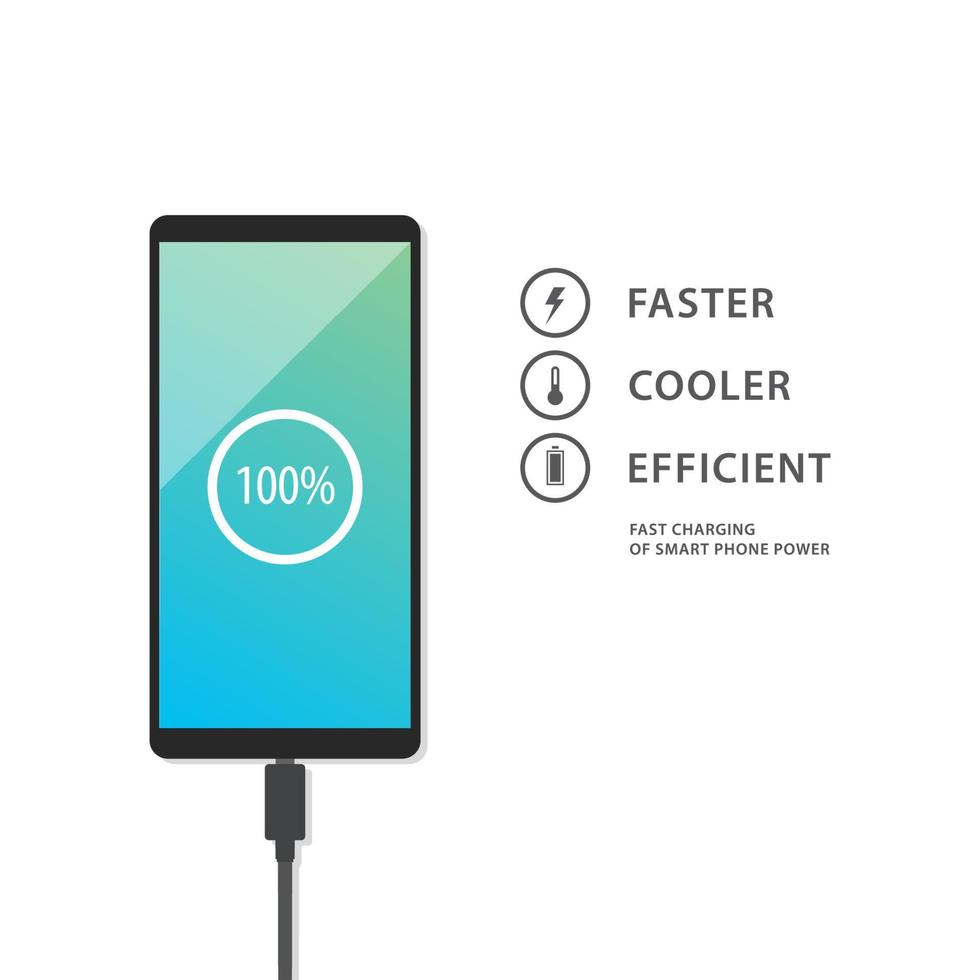 vector design smart phone charging