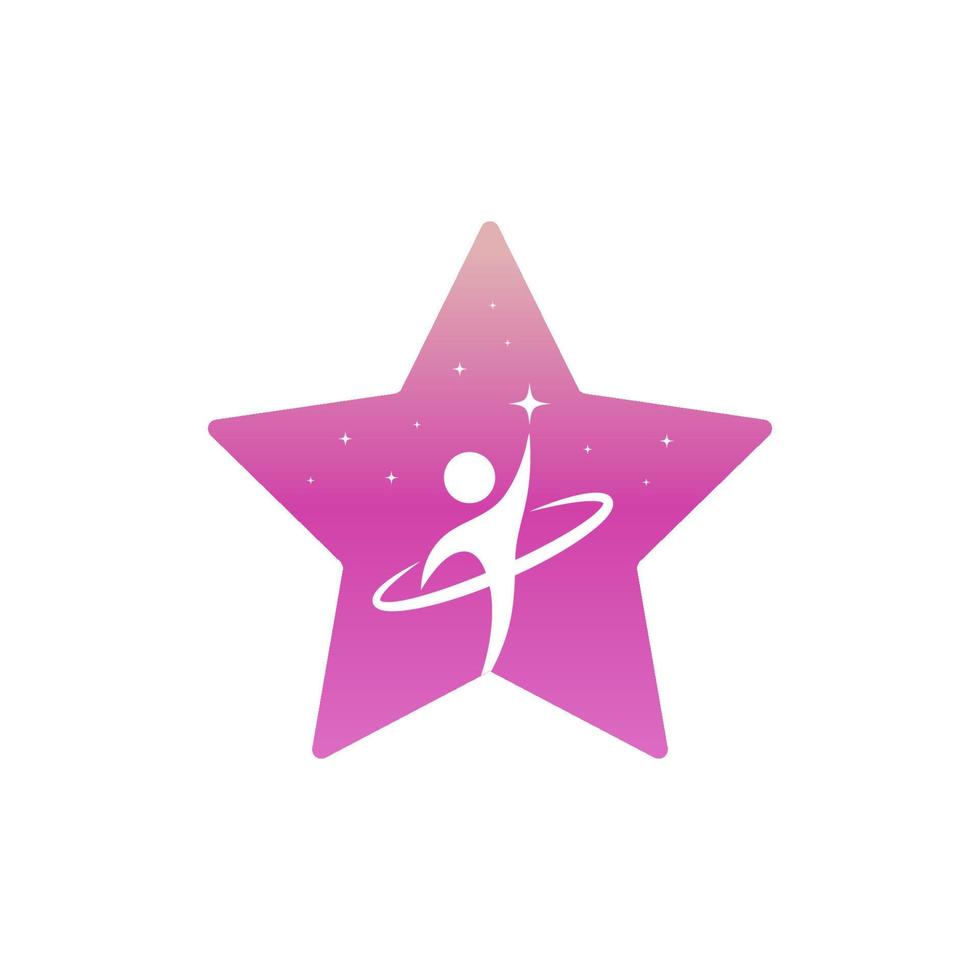 el diseño del logo busca sueños, busca estrellas vector