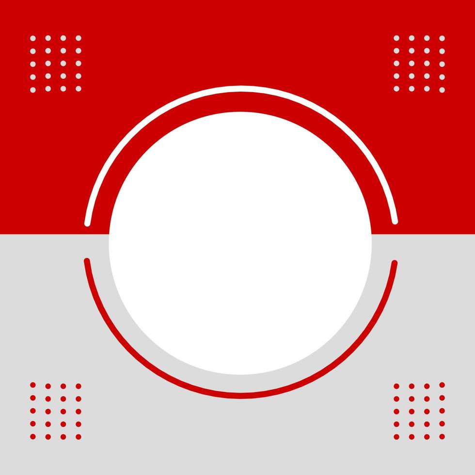 red and white post template for Indonesian independence day vector