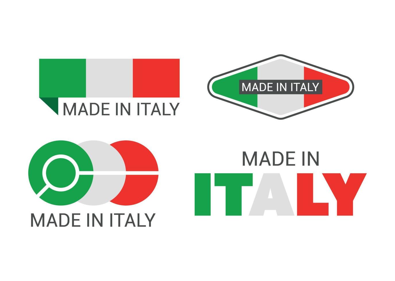 Labels of Made in Italy vector