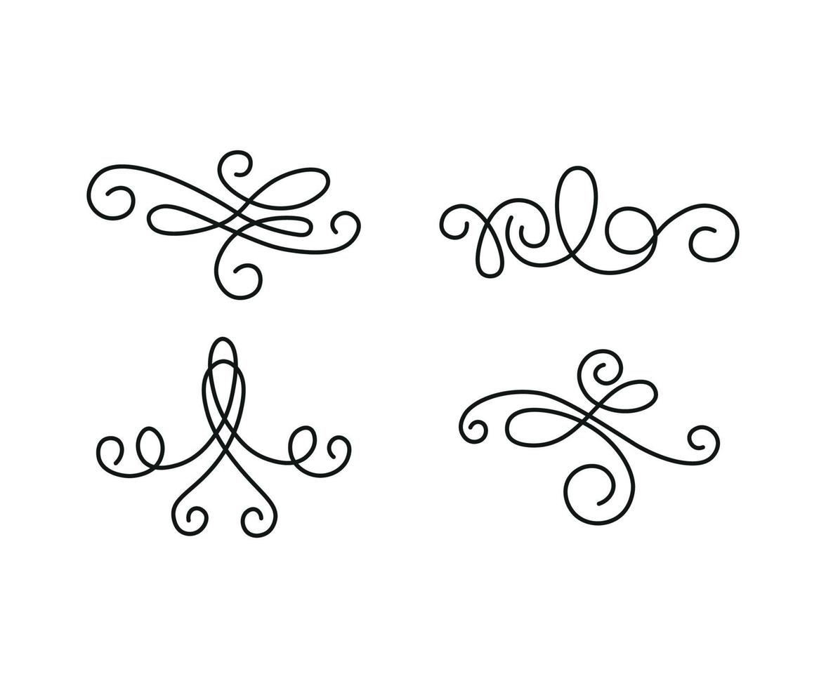 Set of Linear Squiggles vector