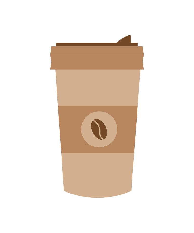 ilustración vectorial de taza de café desechable vector