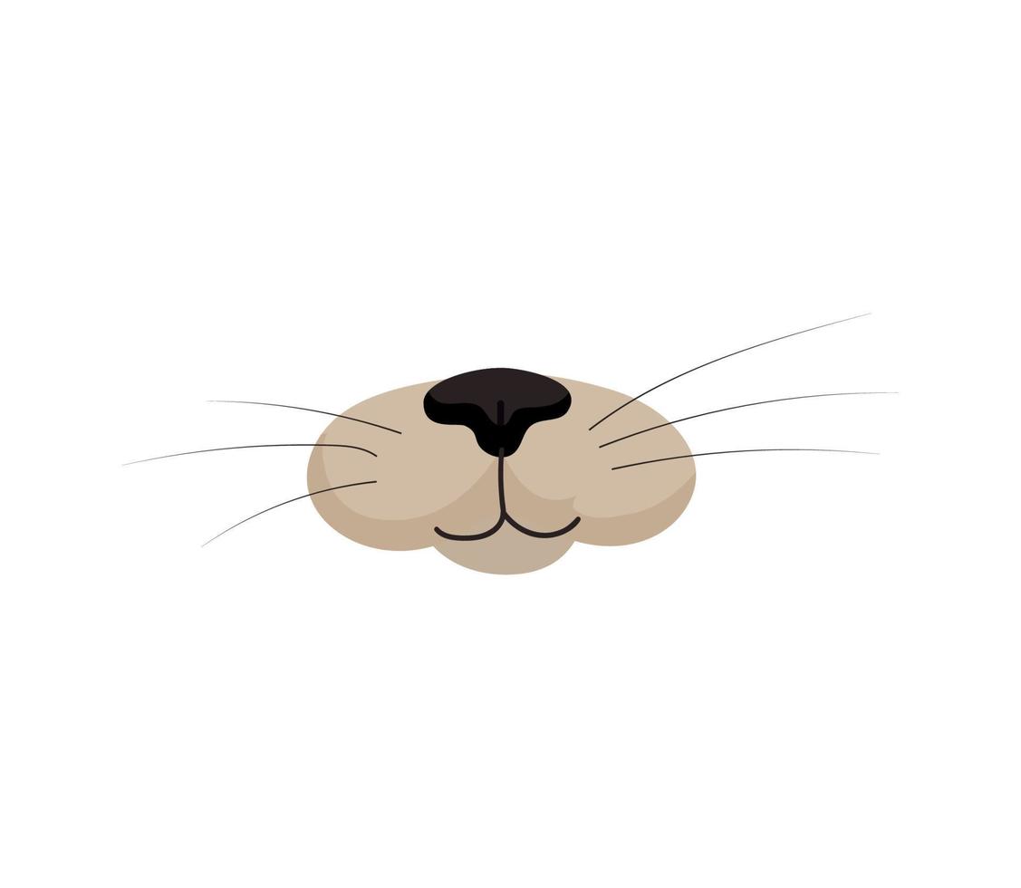 Vector illustration of cat nose