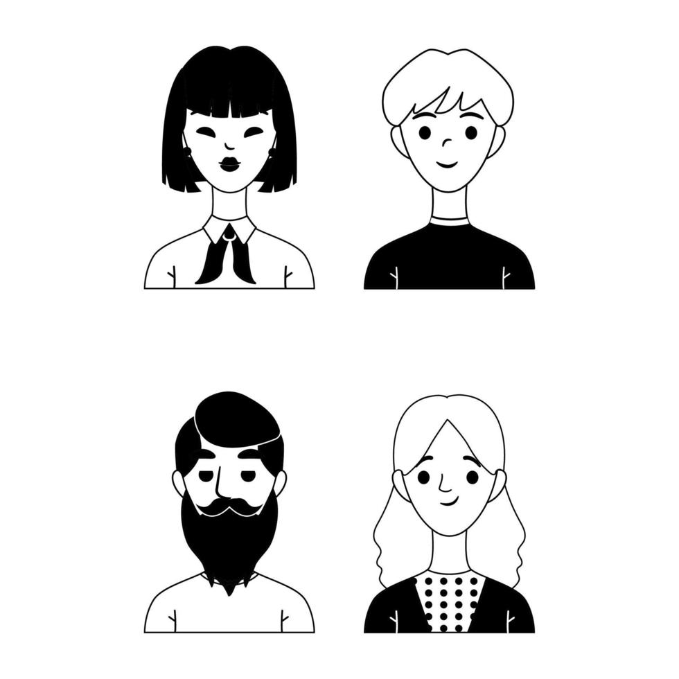 Set of Avatars vector