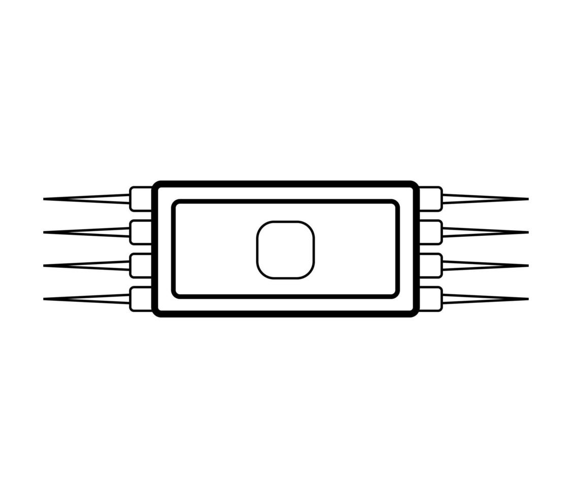 Vector illustration of Linear Microcircuit