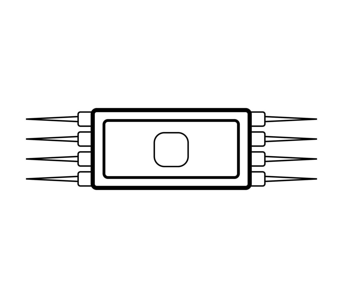 Vector illustration of Linear Microcircuit