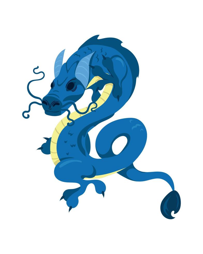 Vector illustration of Cartoon dragons