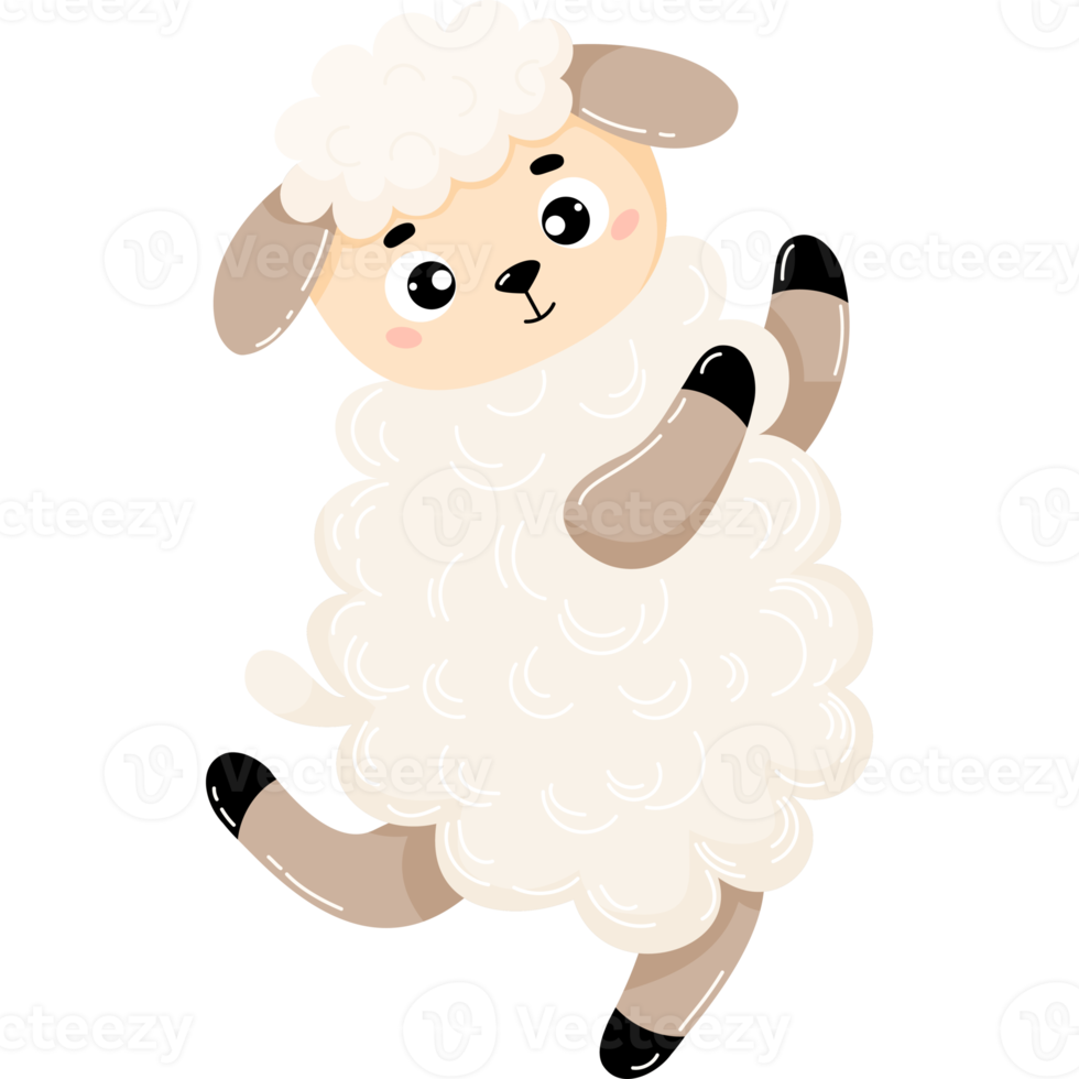 süße glückliche Schafe png