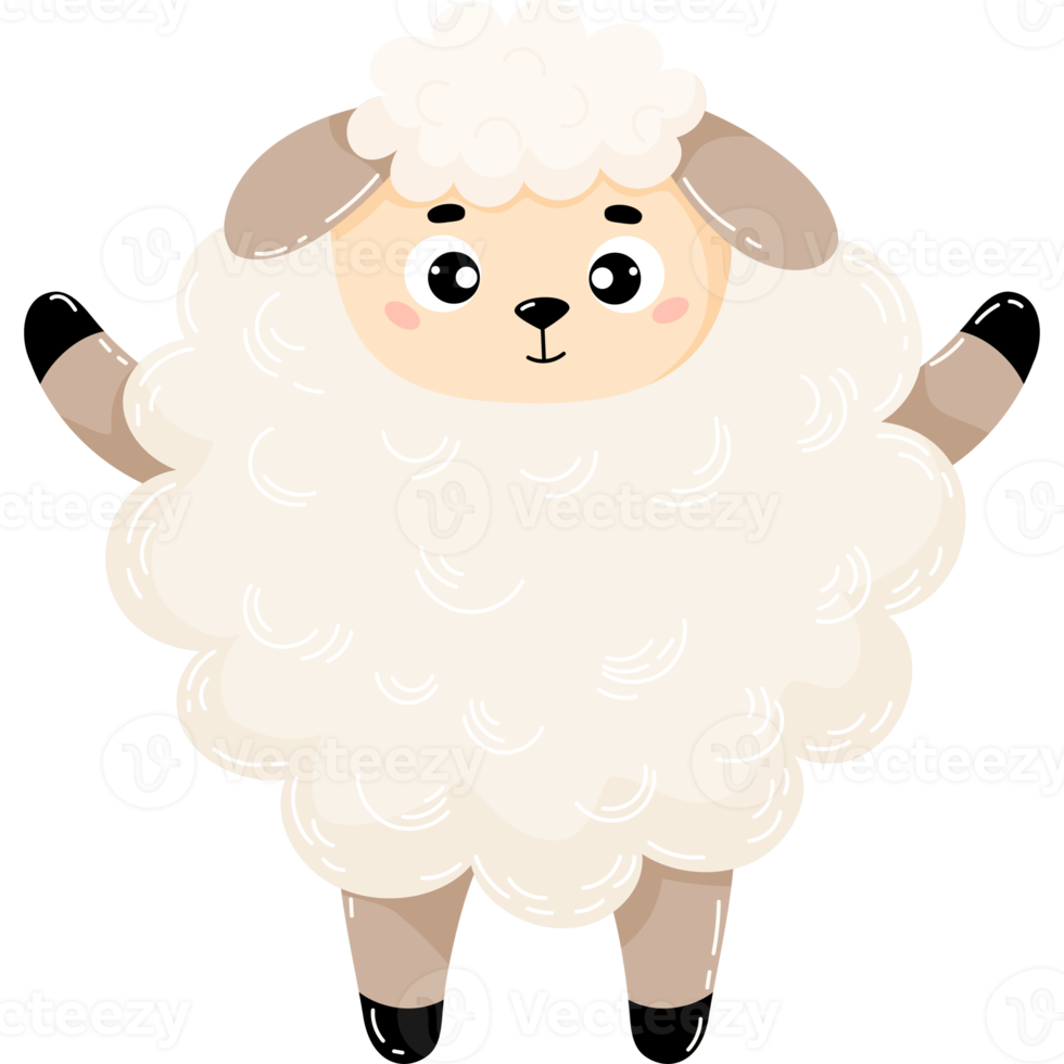 Cute playful sheep png