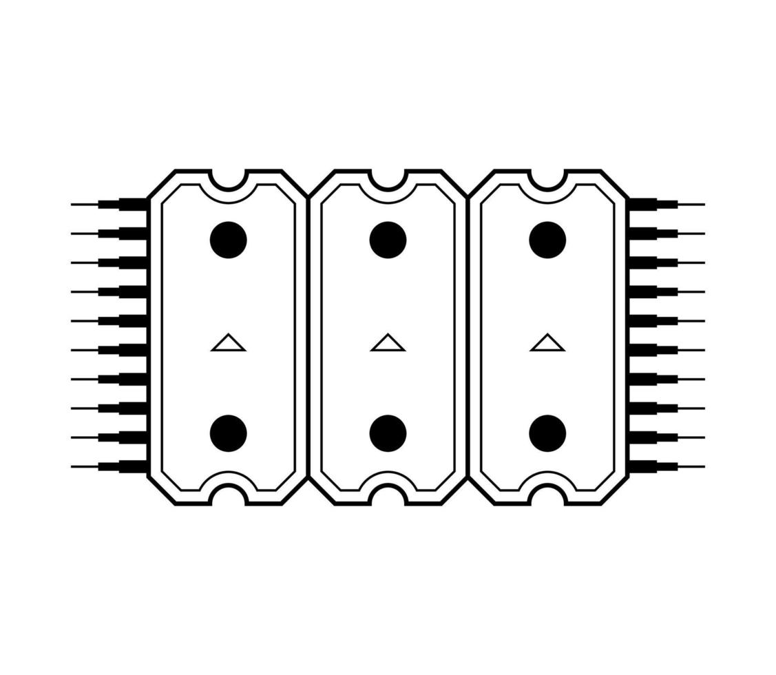 Vector illustration of Linear Microcircuit