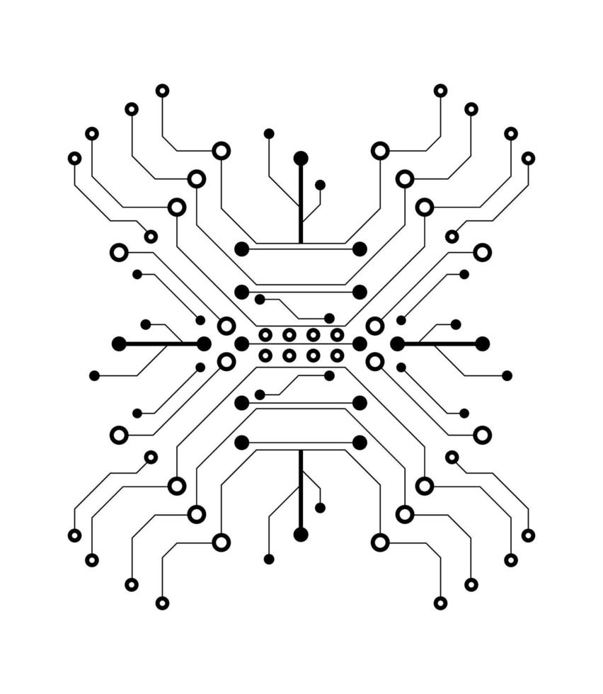 Vector illustration of Linear Microcircuit