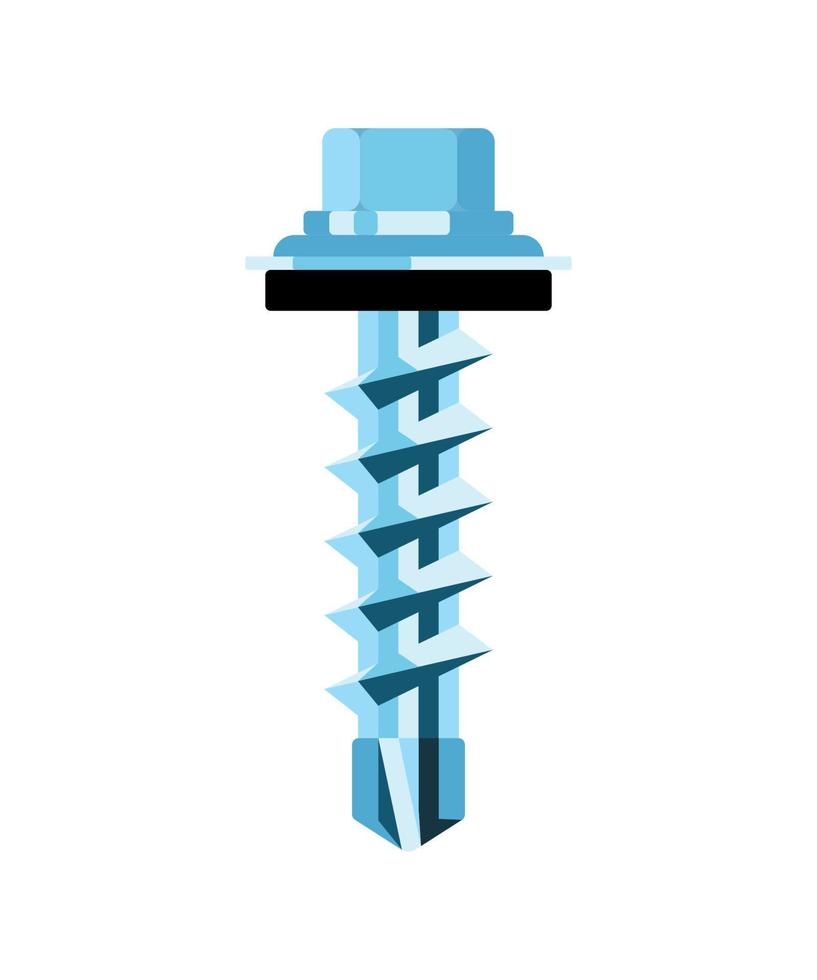 Vector illustration of Self-tapping screw