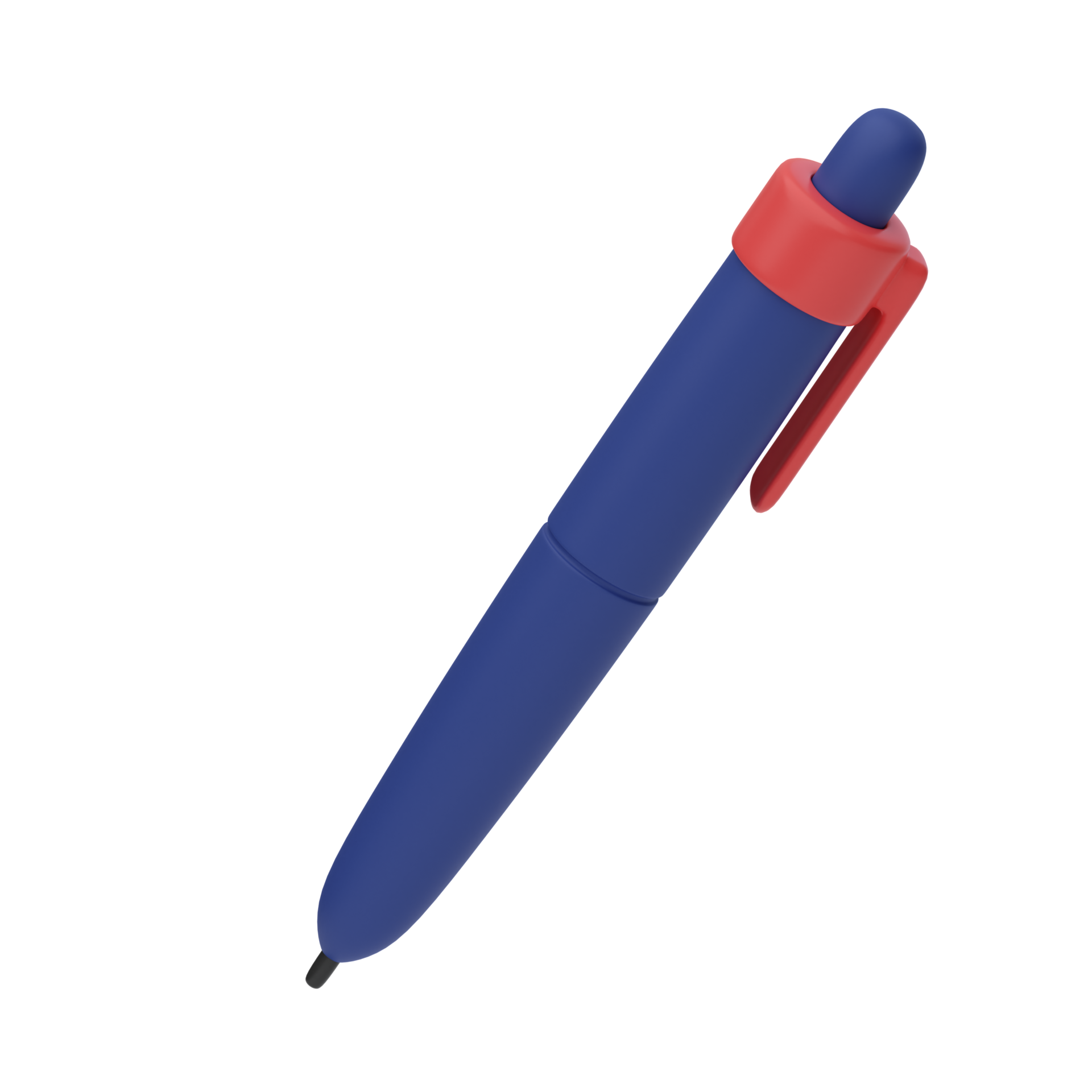 3D render cartoon pen. Office supply, stationary. Plastic Icon for ...
