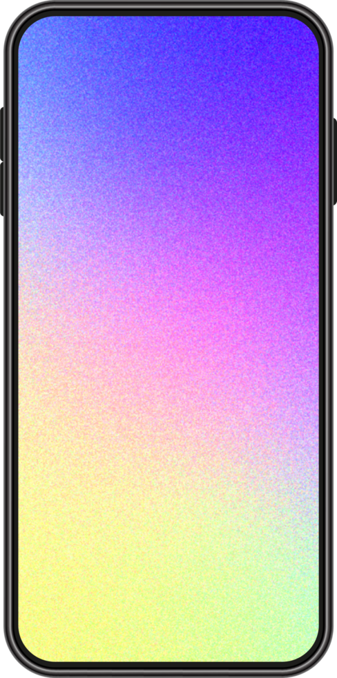 Smartphone Interface with Grainy Gradient Screen png