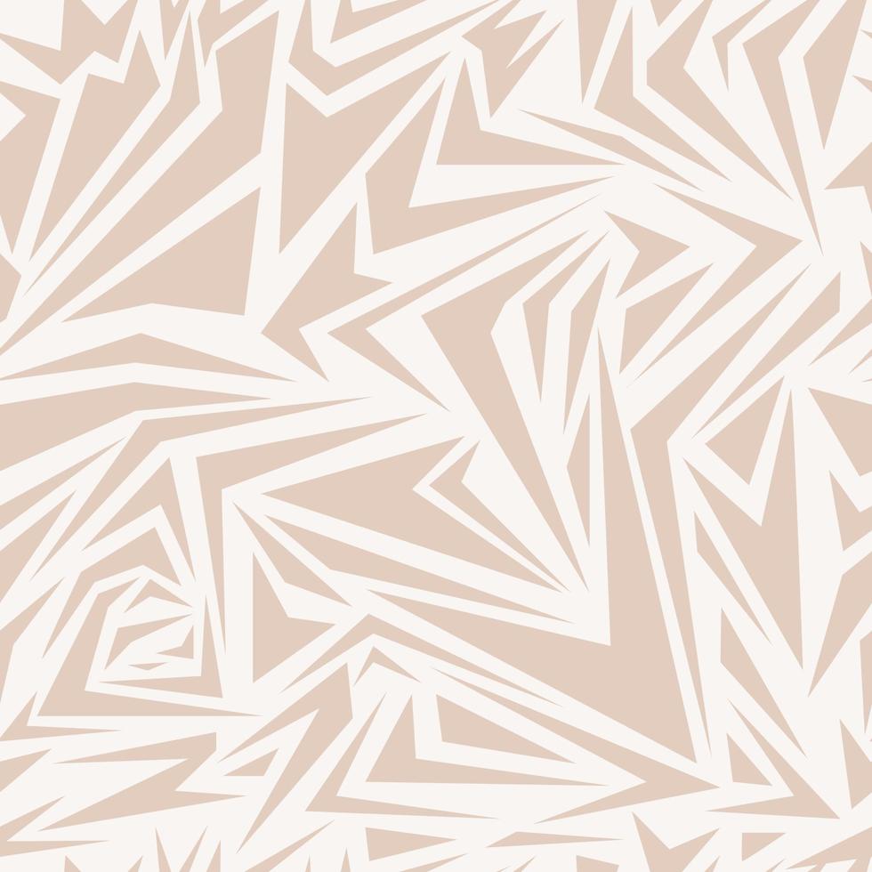 Trendy geometric pattern in nude beige tones, polygonal geometric seamless pattern vector