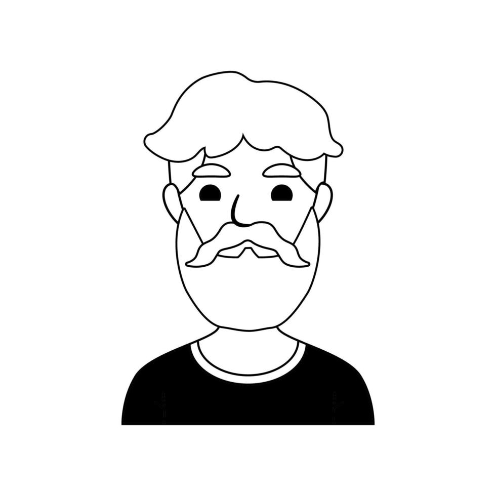 ilustración vectorial del hombre avatar vector